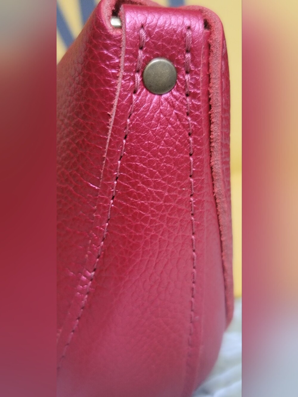 Portland Leather Small Koala Sling Bag in Reba Red. NWT. - Picture 4 of 8